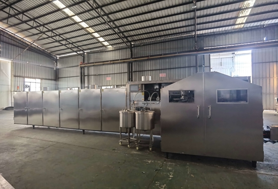 Produksi Stainless Steel Produktivitas Es Krim Cone Produksi Line 3.37kw Daya 380V