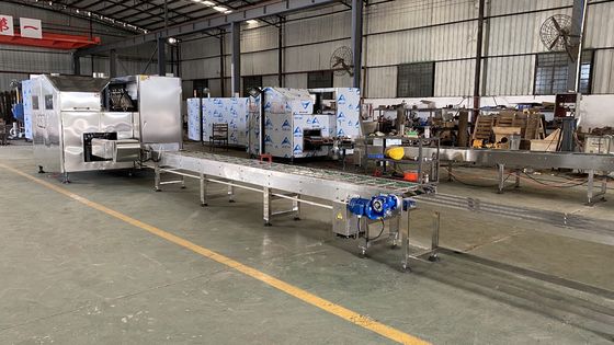 Stain Steel 380V 6000pcs / H Lini Produksi Kerucut Es Krim