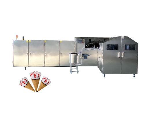 Harga yang bagus PLC 5000pcs / h 120mm Waffle Sugar Cone Membuat Mesin on line