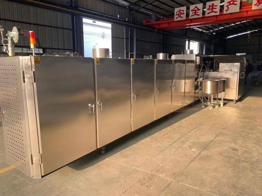 Harga yang bagus Terowongan Tenaga Gas 5kg / H Mesin Pembuat Kerucut Es Krim Gula on line