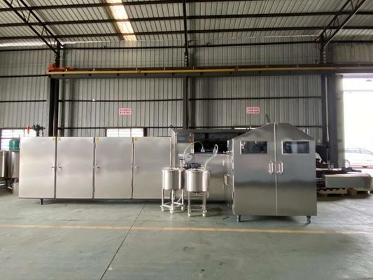 Harga yang bagus L6.6xW2.1xH2m Mesin Pembuat Biskuit Kerucut Es Krim dengan sistem PLC on line