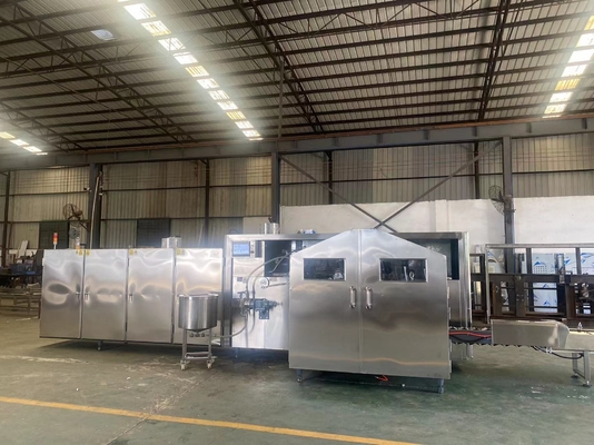 8kg / H LPG 380V 3.37Kw Ice Cream Cone Baking Machine Untuk Pabrik Makanan Ringan