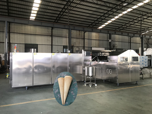 6kg / jam Mesin Pembuat Kerucut Es Krim Biskuit Dengan Sistem PLC