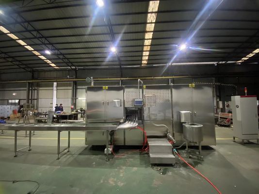 kualitas 115mm 10kg/H wafer Cone Membuat Mesin Penghematan Tenaga Kerja pabrik