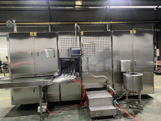 kualitas 5000pcs/Jam Mesin Pembuat Kerucut Wafer Renyah Pembuat Kerucut Jagung Menghemat Ruang pabrik