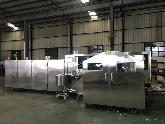 Schneider Electric Aksesoris 3800kg es krim Cone Produksi Line dengan 7x2.1x2m Dimensi