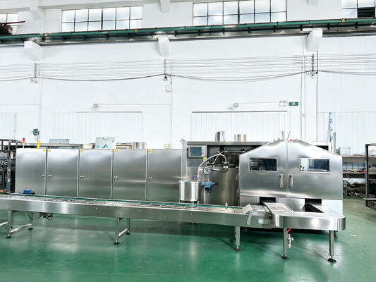 Direct Factory Automatic Ice Cream Cone Line Produksi, 45 set Daun Baking Baja, Output 5000 pcs/jam
