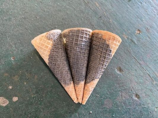 Dua Warna 135mm 7kg/H Wafer Cone Membuat Mesin