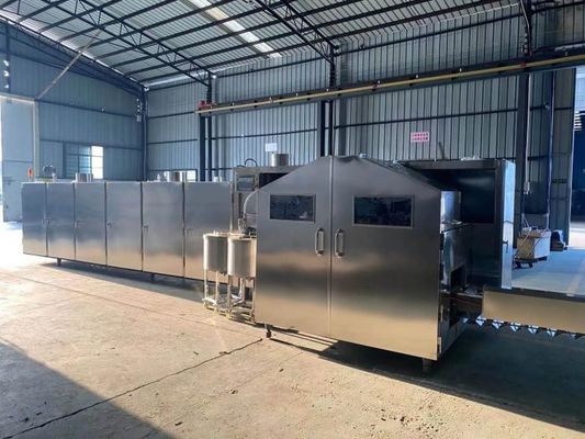 2000pcs / H Mesin Pembuat Kerucut Es Krim Sistem PLC Schneider