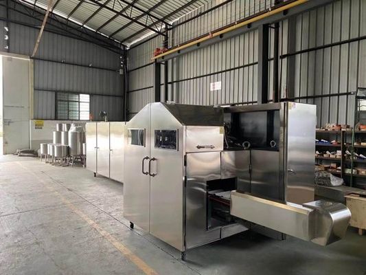 4200pcs / jam Lini Produksi Kerucut Es Krim 165mm Mesin Pembuat Kerucut Gula