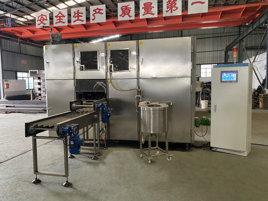 Harga yang bagus Stain Steel 12000pcs / H Waffle Cone Membuat Mesin PLC Terkendali on line