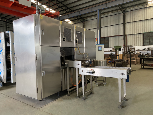 Harga yang bagus Stain Steel 12000pcs / H Waffle Cone Membuat Mesin PLC Terkendali on line