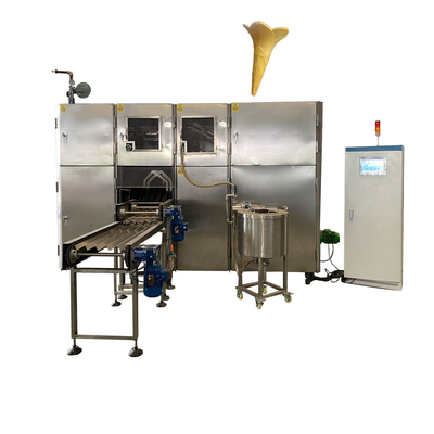 Harga yang bagus 2.25KW Full Automatic Waffle Cone Membuat Struktur Baja Mesin on line